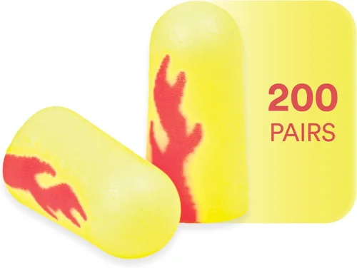 3M 312-1252, caja de 200 tapones para oído amarillos neón inalámbricos E-A-Rsoft, para protección del oído, en bolsa de poliéster de tamaño regular