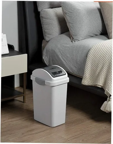 Vista 3 de Garbage Cans Swing Cover Household Garbage Bin,4.7/2.1 Gallon Capacity,for Kitchen,Office,Courtyard,Can Slit(Size : S Blue) Basket
