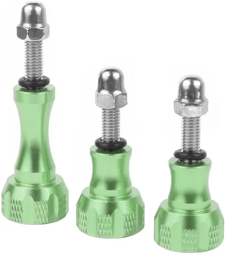 Vista 11 de Tornillos adaptadores de tuerca de perno de aluminio CNC de pulgar largo y corto, compatibles con conectores GoPro Hero 8 7 6 5 4 (verde 1)