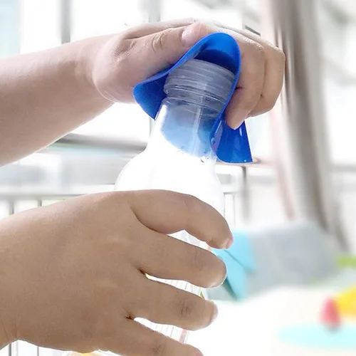 Vista 6 de Juego de 3, agarre de silicona para frascos, almohadillas multiusos para abrebotellas y tapas de botellas, posavasos redondos de cocina (rojo)