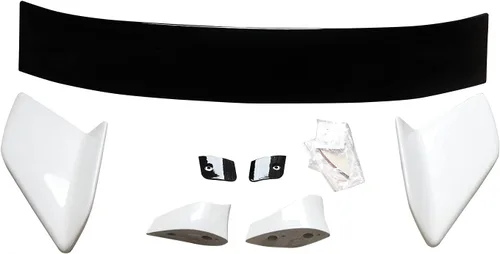 Vista 8 de NINTE Alerón para Honda Civic 5Dr Hatchback 2016-2021, ABS pintado negro brillante y blanco estilo Type-R ala divisora de maletero trasero