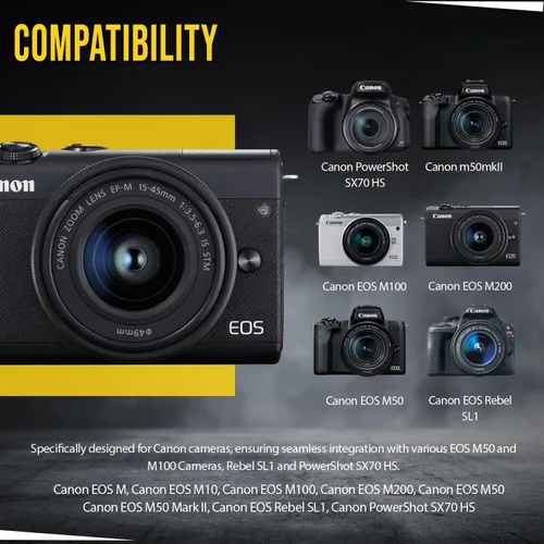 Vista 4 de BM Premium Batería LP-E12 para cámaras digitales Canon EOS-M, EOS M2, EOS M10, EOS M50, EOS M50 Mark II, EOS M100, EOS M200, SX70 HS, Rebel SL1