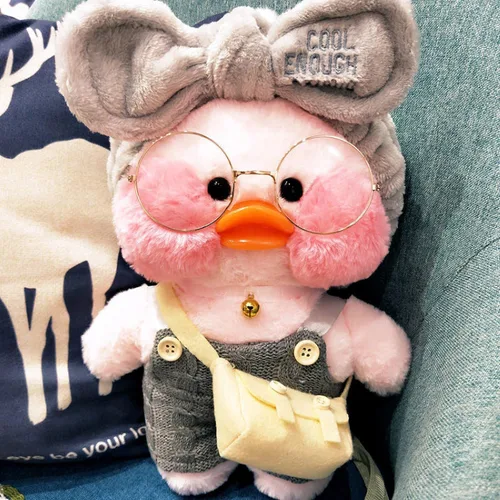 Vista 3 de LaLafanfan - Juguete de peluche Kawaii Cafe Mimi de pato amarillo de 118in linda muñeca de peluche suave juguetes para niños regalo de cumpleaños