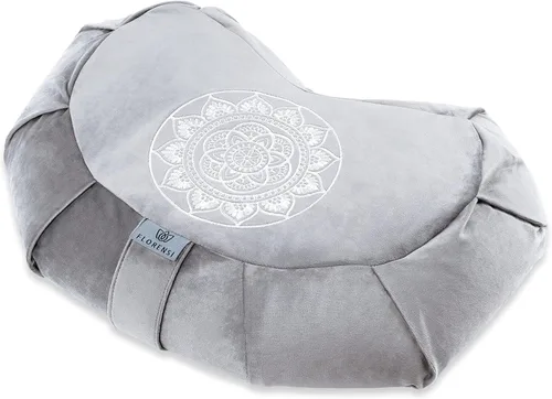 Vista 15 de Florensi - Cojín de meditación - Cómoda almohada de suelo - Tradicional almohada de meditación tibetana con hermosa cubierta de terciopelo - Cojín