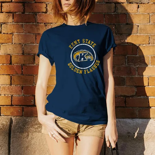 Vista 3 de UGP Campus Apparel AS04 - Camiseta con logotipo de círculo envejecido