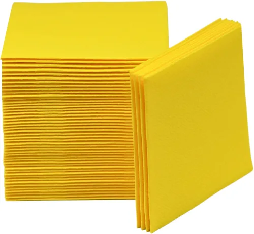 Vista 7 de Servilletas de cóctel, paquete de 100 servilletas desechables de lino de lujo como Airlaid, suaves y absorbentes, servilletas de cóctel para cocina