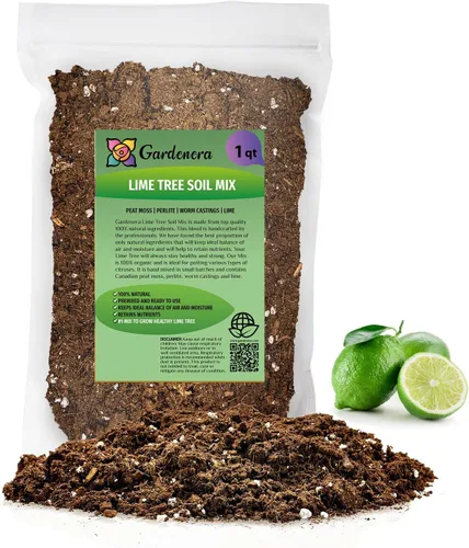 Gardenera 's Premium Lime Soil Mix - Ideal para macetas, plantar y trasplantar tus árboles de cítricos [bolsa de 1 cuarto de galón]