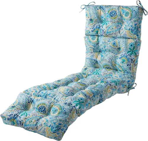Vista 17 de Greendale Home Fashions Cojín para tumbona exterior de 72 x 22 pulgadas, Adobe Stripe