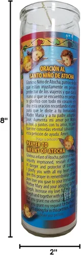 Vista 3 de Vela devocional del pilar del Santo Niño de Atocha (Santo Nino de Atocha)