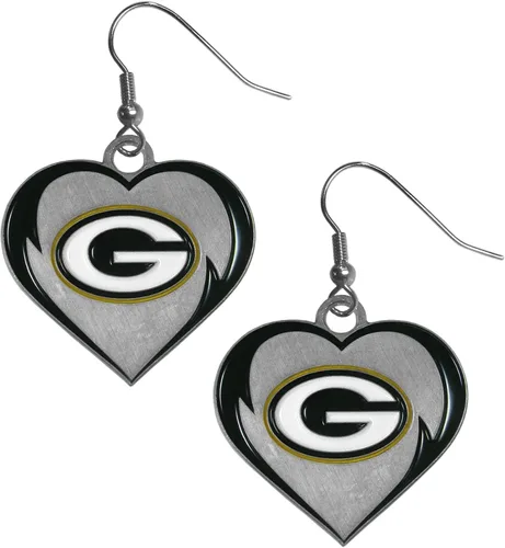 Vista 19 de Siskiyou NFL unisex-adult Heart Dangle Earrings