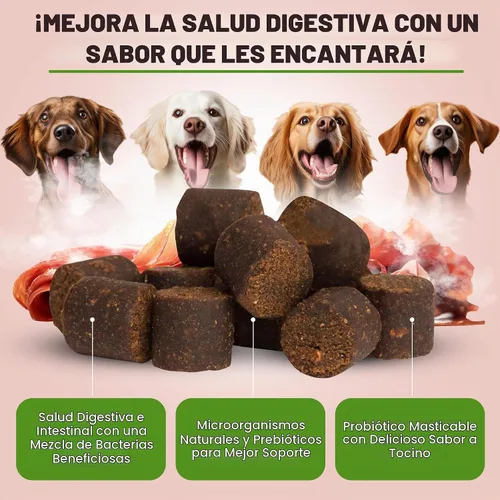 Vista 4 de Only Natural Pet - Suplemento probiótico para perros y gatos, masticables