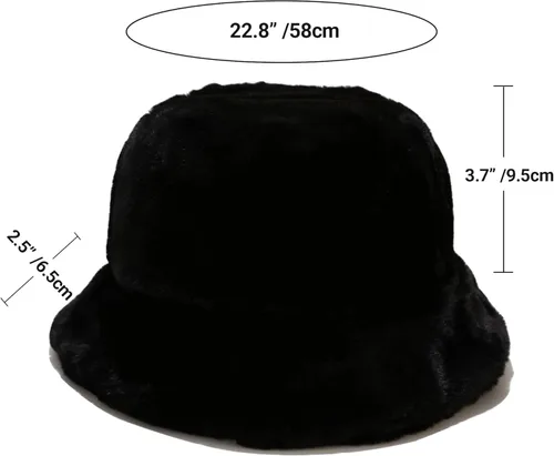 Vista 3 de Umeepar - Sombrero de copa baja de pelo sintético de invierno, unisex