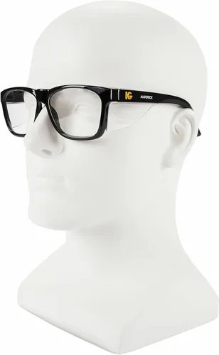 Vista 7 de KleenGuard™ V30 Maverick Eye Protection (49309), with KleenVision™ Anti-Fog Coating, Clear Lenses, Black Frame