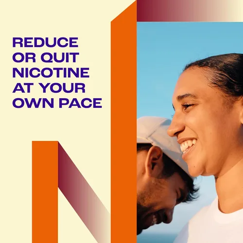 Vista 4 de Nicorette goma de mascar de nicotina de 2 mg para ayudar a dejar de fumar - Ayuda para dejar de fumar con sabor a frutas refrescantes, 20