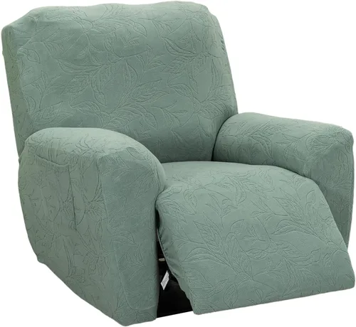 Vista 16 de CRFATOP Funda elástica para sillón reclinable, 4 piezas, fundas impresas para silla reclinable de 1 asiento, colección Fallon, protector de muebles