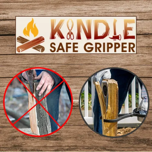 Vista 3 de Herramienta divisora de madera KindleSafe Gripper Soporte de madera para leña que ayuda a prevenir lesiones mientras se divide leña con escotillas