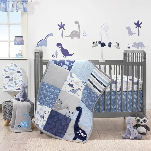 Vista 3 de Bedtime Originals Roar Dinosaur Plush Rex, azul, 1 unidad (paquete de 1)