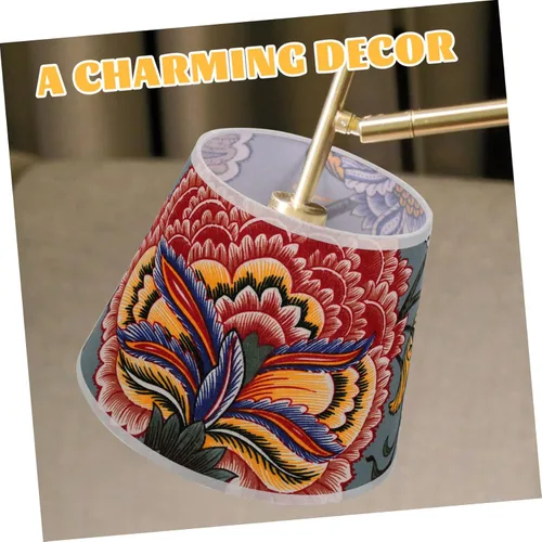 Vista 4 de Uonlytech Pantalla de tela de color para lámpara de escritorio, pantallas de lámpara pequeña, pantalla de noche, pantalla de repuesto, pantallas