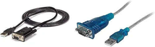 Vista 9 de StarTech.com Adaptador USB a Serial RS232 - DB9 Serial DCE Cable adaptador y cable de módem nulo serie RS232 de 10 pies - Cable de módem nulo - DB-9
