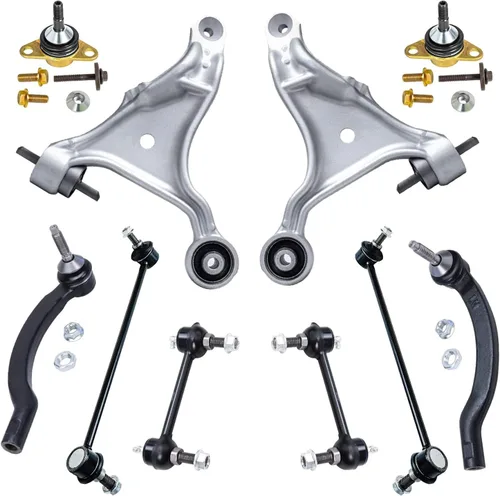 Vista 30 de Detroit Axle - Kit de 10 piezas para Ford Edge 07-14 Lincoln MKX 2007 2008 2009 2010 2011 2012 2013 2014, 2 brazos de control inferiores, 2 barras