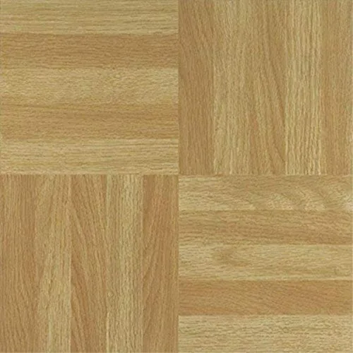 Vista 22 de Tivoli - Azulejos de vinilo autoadhesivos, 45 azulejos de 12 x 12 pulgadas, parquet de roble mediano Three Finger - Suelo de bricolaje para despegar
