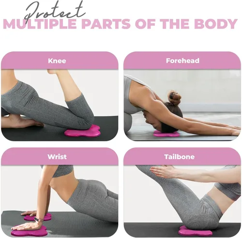 Vista 4 de Yes4All Yoga Knee Pads Pair, Thick Yoga Kneeling Pad for Pilates Exercise, Cushion Gear for Knees & Elbow with 13/16" Thickness