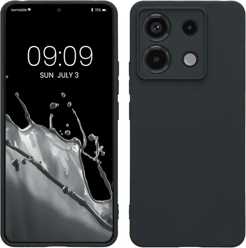 Vista 81 de kwmobile Funda compatible con Xiaomi Redmi Note 9S / 9 Pro / 9 Pro Max - Funda protectora de silicona TPU suave y delgada - Negro mate
