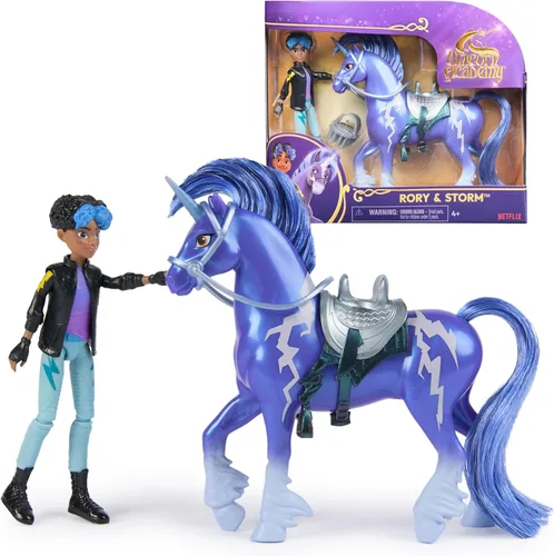 Vista 12 de Academia de Unicornios, Set de Poder de Amistad de Valentina y Ceniza con Silla de Montar y Accesorios, Muñecas y Juguetes de Unicornio, Regalos