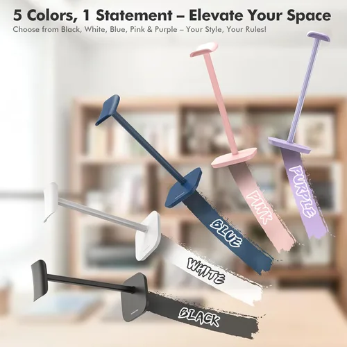 Vista 3 de Soporte para Auriculares, Soporte para Auriculares de Escritorio con Base Pesada, Soporte de Escritorio para Auriculares de Aluminio para Gaming