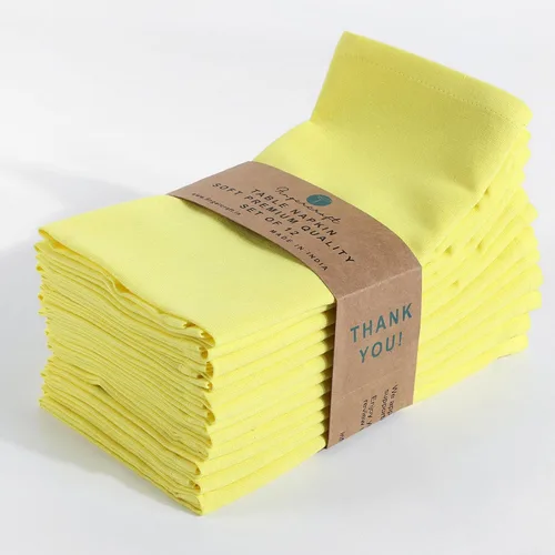 Vista 27 de Fingercraft Servilletas de tela multicolor - Juego de 12 servilletas de algodón puro para almuerzo y cena diarias - Regalo para fiestas