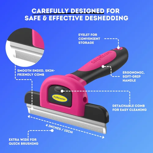 Vista 12 de Cepillo DarkPets para gatos y perros para animales pequeños, medianos y grandes, con pelo corto a largo Reduce drásticamente el desprendimiento