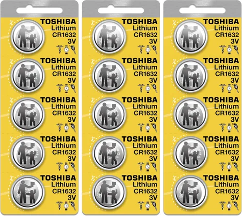 Vista 7 de Toshiba CR1632 - Paquete de ampolla resistente a los niños de celda de moneda de litio 3V (2 baterías)