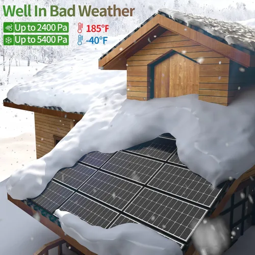 Vista 2 de JJN Paneles solares de 200 W, 10BB monocristalino 12V 2 paneles solares de 100 W, cargador de alimentación de módulo fotovoltaico de alta eficiencia