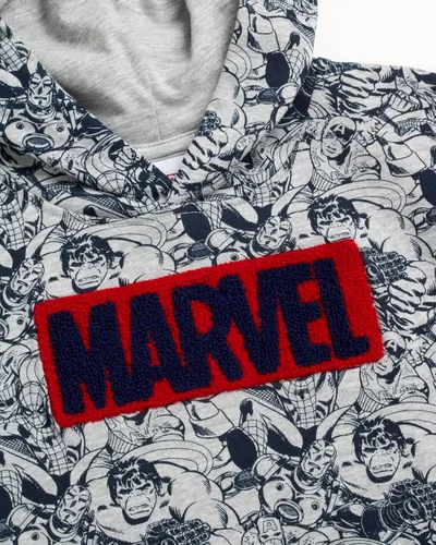 Vista 3 de Marvel Sudadera con capucha de superhéroes para niños, Spider-Man, Thor, Hulk, Iron Man (8-16)