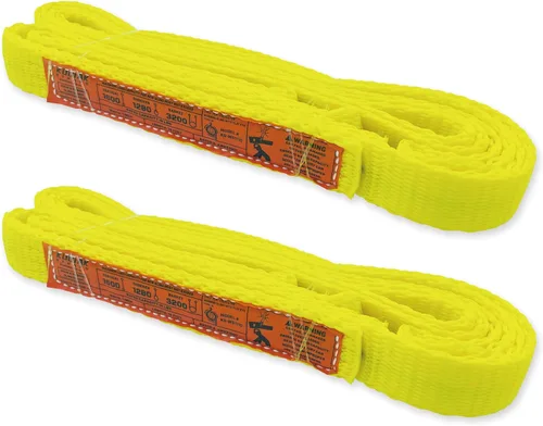Vista 29 de Correa de 1 capa de correas de elevación de 1 x 4 pies, 1 paquete de correa de red resistente, aparejo móvil de remolque KODIAK STRAPS