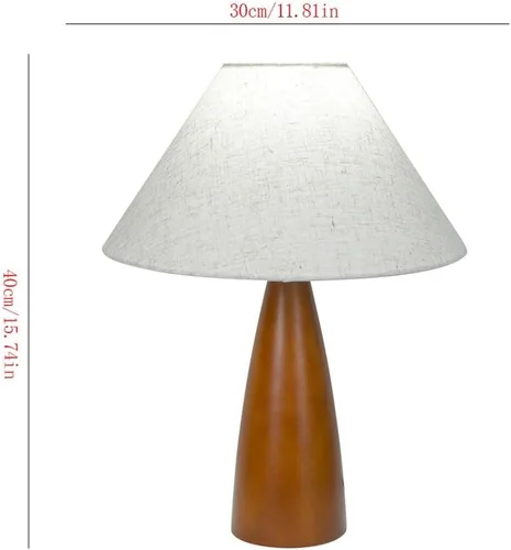 Vista 2 de Lamp for Desk Retro Solid Wood Table Lamp Bedroom High-end Bedside Atmosphere Decorative Table Lamp Desk Lamps for Home Office