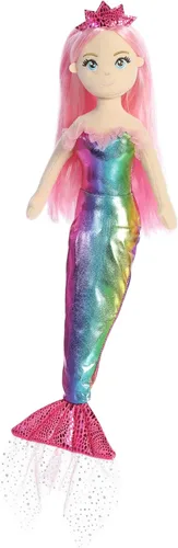 Aurora® Enchanting Sea Sparkles™ - Muñeca de peluche Nanda - Juego imaginativo con compañeros mágicos - Perfecto para cumpleaños y celebraciones de
