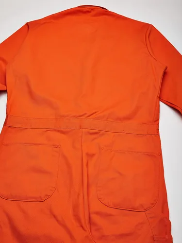 Vista 5 de Rojo Kap - Overol de algodón para hombre, abrochado al frente.