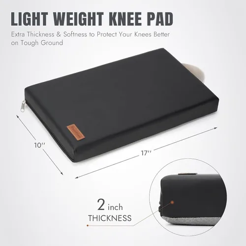 Vista 4 de HappyPicnic Almohadilla impermeable para arrodillarse de jardín, alfombrilla de espuma suave de 2 pulgadas de grosor para jardineros con mango