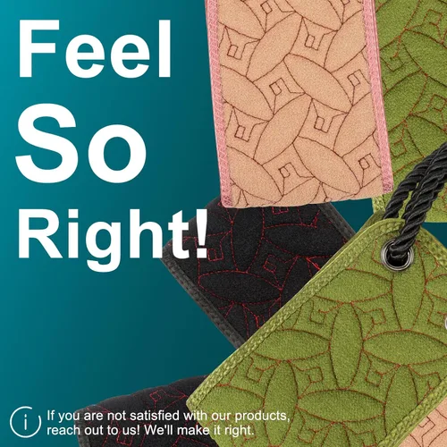 Vista 7 de Exfoliante de espalda para uso en la ducha, lavadora de espalda de 38.5 pulgadas con asas, exfoliante corporal de doble cara para limpieza diaria