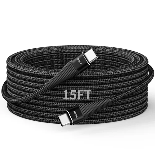 Vista 19 de Cable corto USB C, cable USB C a USB C de 100 W, cable de carga rápida de 1 Negro