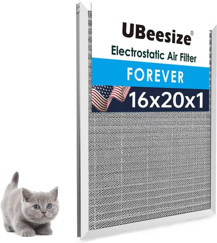 Vista 36 de UBeesize - Filtro de aire reutilizable de 20 x 20 x 1 pulgadas, lavable, MERV 8, permanente, electrostático, para aire acondicionado y HVAC