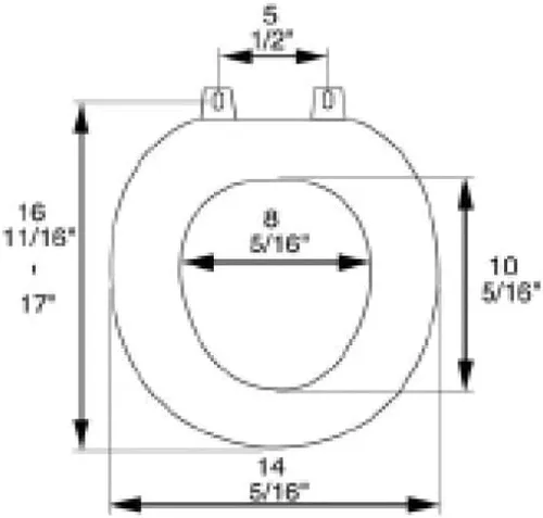 Vista 7 de 5Q1R1-18BN - Asiento de inodoro de madera natural con acabado decorativo incluye bisagra Vari-Adjust Lok-Down R'N'C, redonda, marrón oscuro