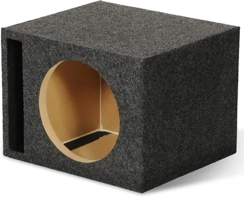 QPower - Caja de subwoofer de audio para automóvil con diseño ventilado, se adapta a la mayoría de subwoofers de 12 pulgadas, carcasa de MDF