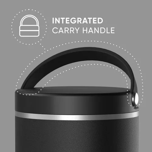 Vista 2 de Hydrapeak Tarro de alimentos aislado al vacío de acero inoxidable de 32 onzas para alimentos calientes y alimentos fríos, tarro de sopa a prueba