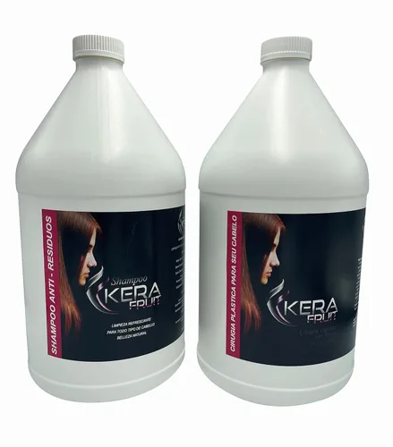 Cirugia Capilar De Kera Fruit 1 galon Tratamiento Capilar Kera fruta 3.7 litros (incluye Champú 128 oz Tamano Gigante
