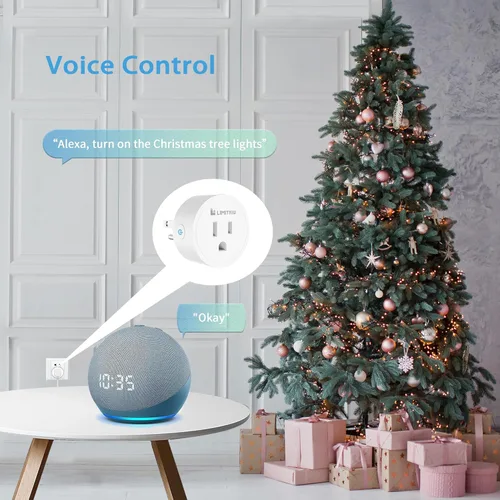 Vista 3 de Enchufe inteligente, enchufe LIMITNIU Alexa, enchufes inteligentes para el hogar que funcionan con Alexa y Google Home, salida inteligente