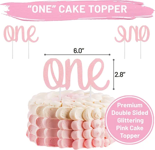 Vista 4 de Decoración de primer cumpleaños para niña, falda tutú para silla alta con corona número 1, decoraciones de primer cumpleaños para niñas bebés