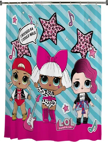 Vista 6 de Franco Cortina de ducha de tela decorativa para baño, 72 x 72 pulgadas, Baby Shark