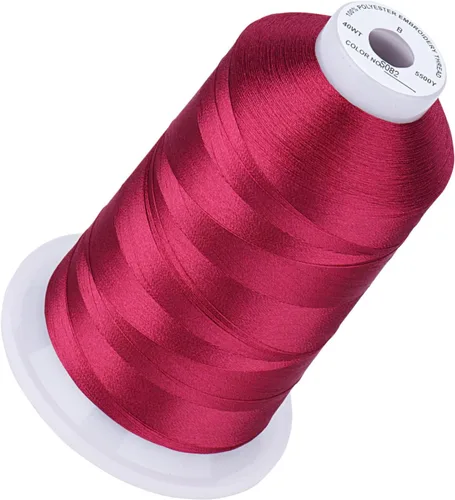 Vista 16 de Simthread 5500 yardas de hilo de bordar, 5000M de alto rendimiento 40WT 100% poliéster – Más de 170 colores vívidos, clasificado de alta velocidad